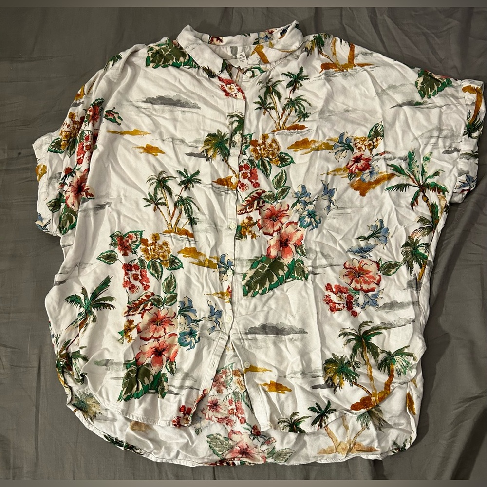 tropical button down shirt